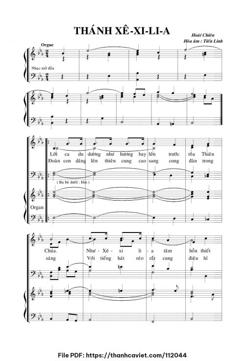 Thánh Cêcilia - Hoài Chiên - Tiến Linh - trang 1