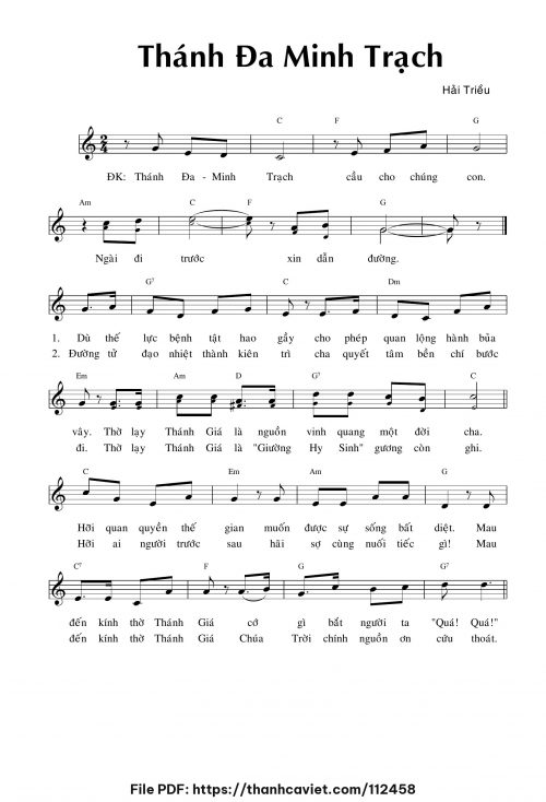 Thánh Đa Minh Trạch - Hải Triều - trang 1