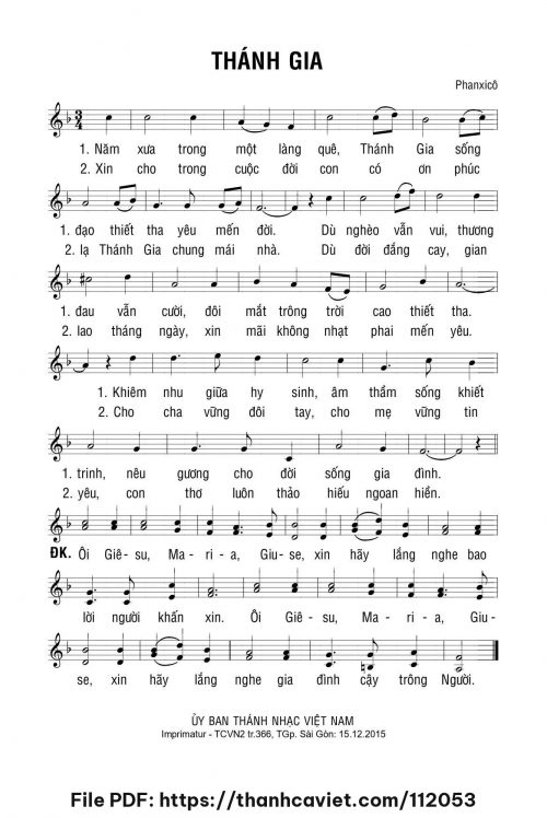 Thánh Gia - Phanxicô - trang 1