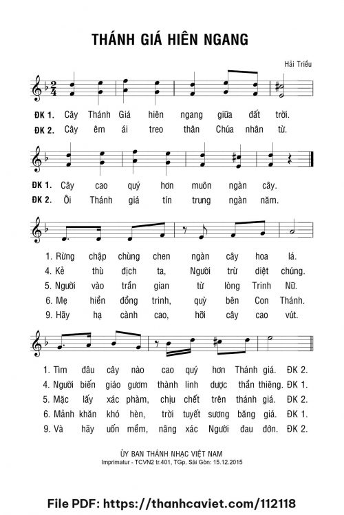 Thánh Giá hiên ngang - Hải Triều - trang 1