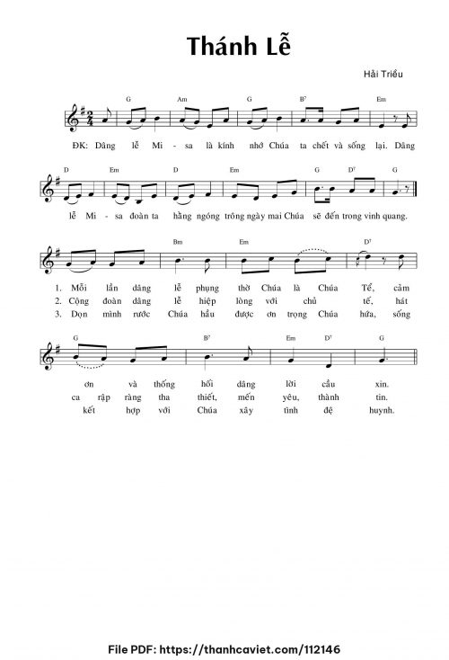 Thánh Lễ - Hải Triều - trang 1