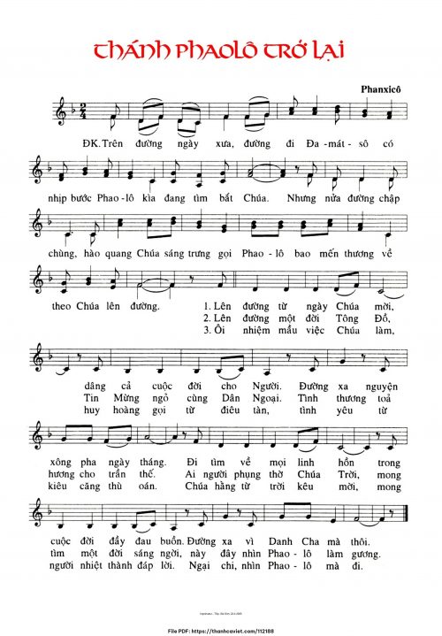 Thánh Phaolô Trở Lại - Phanxicô - trang 1