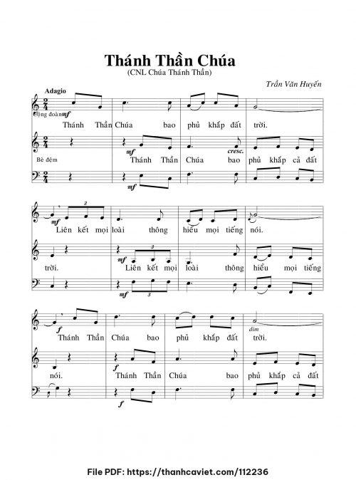Thánh Thần Chúa - Trần Văn Huyến - trang 1