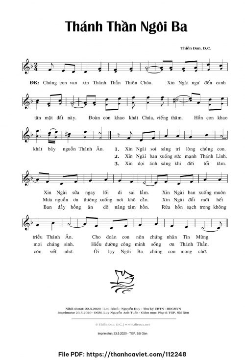 Thánh Thần Ngôi Ba - Sr. Thiên Đan, D.C. - trang 1