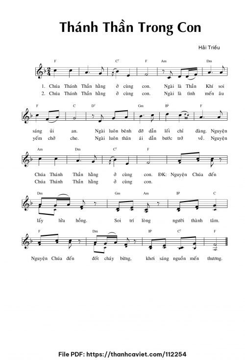 Thánh Thần trong con - Hải Triều - trang 1
