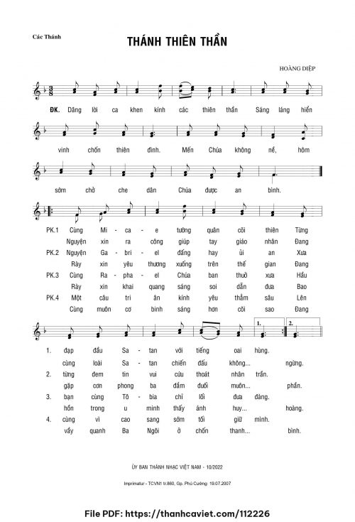 Thánh Thiên Thần - Lm. Hoàng Diệp - trang 1