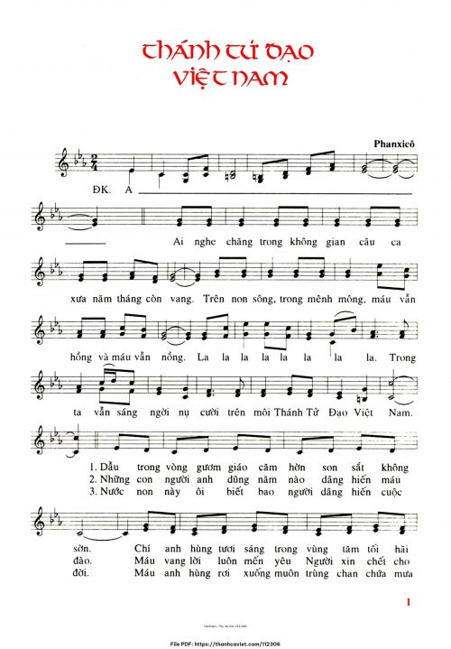 Thánh Tử Đạo Việt Nam - Phanxicô - trang 1