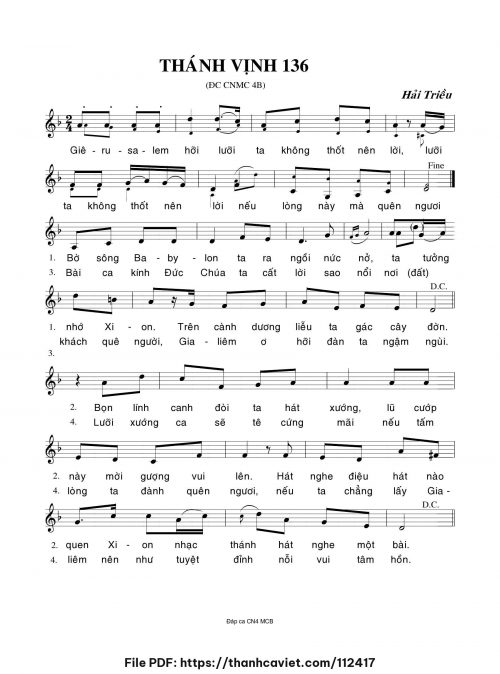 Thánh Vịnh 136 - Hải Triều - trang 1
