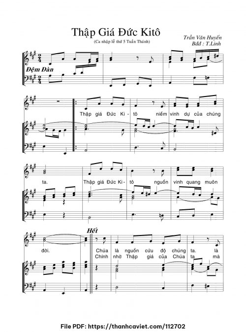 Thập Giá Đức Kitô - Trần Văn Huyến - T.Linh - trang 1