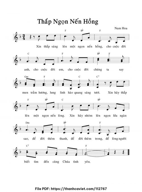 Thắp ngọn nến hồng - Nam Hoa - trang 1