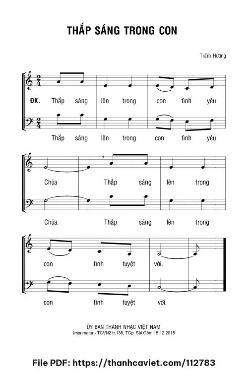 Thắp sáng trong con - Sr. Trầm Hương - trang 1