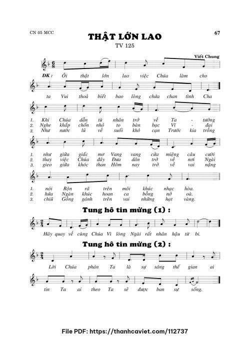 Thật lớn lao - Viết Chung - trang 1