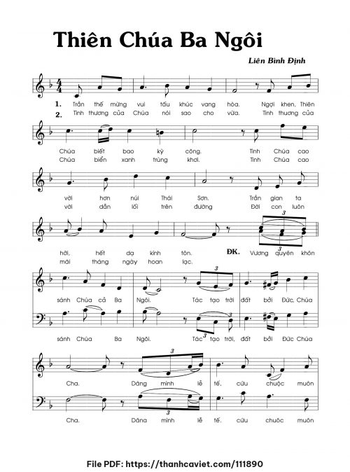 Thiên Chúa Ba Ngôi - Liên Bình Định - trang 1