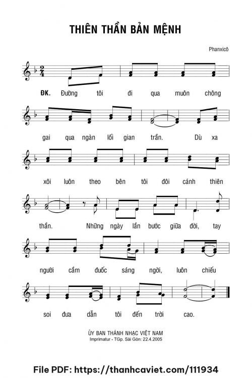 Thiên thần Bản mệnh - Phanxicô - trang 1