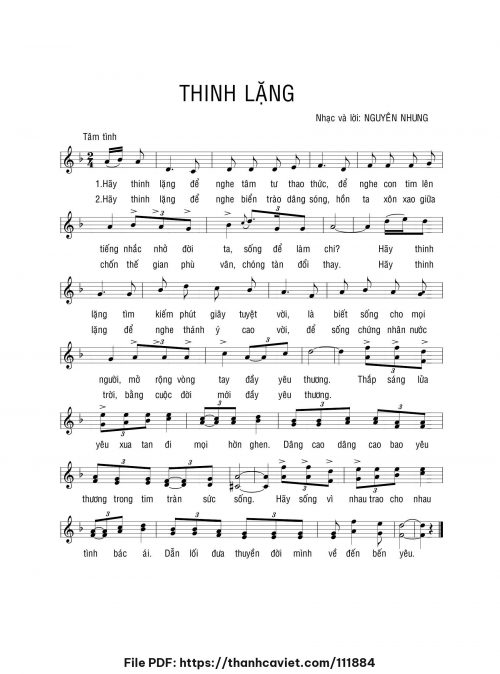 Thinh lặng - Nguyên Nhung - trang 1