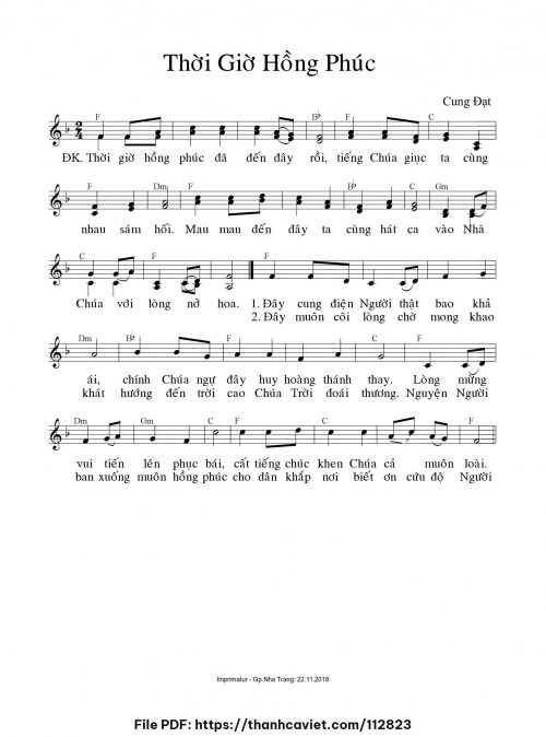 Thời giờ hồng phúc - Cung Đạt - trang 1