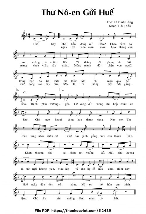 Thư Noen gửi Huế - Hải Triều - trang 1