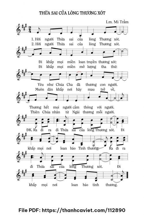 Thừa sai của lòng thương xót - Lm. Mi Trầm - trang 1