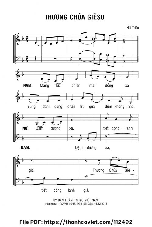Thương Chúa Giêsu - Hải Triều - trang 1
