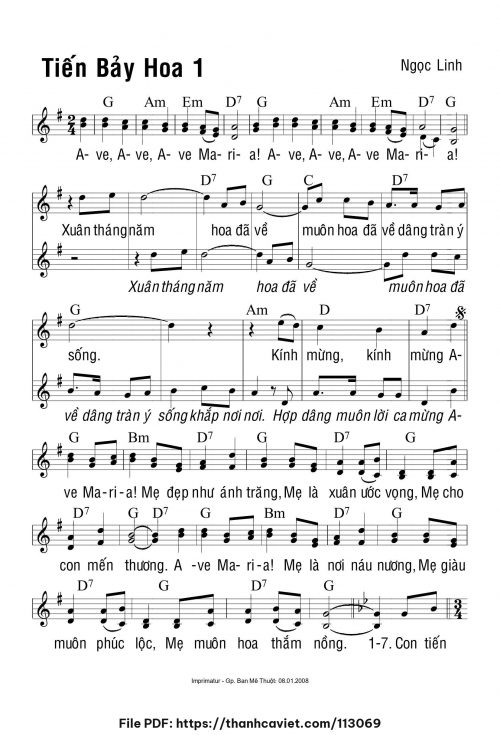 Tiến bảy hoa 1 - Ngọc Linh - trang 1