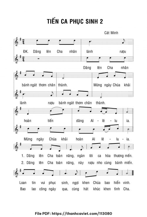 Tiến ca Phục Sinh 2 - Cát Minh - trang 1