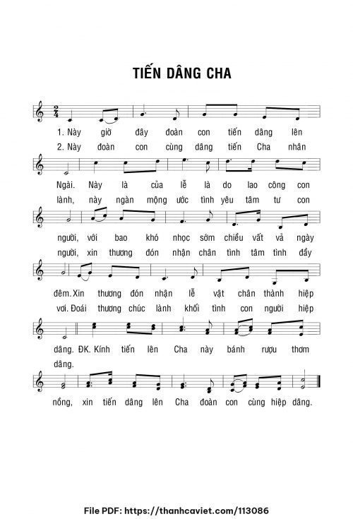 Tiến dâng Cha - Chưa biết - trang 1
