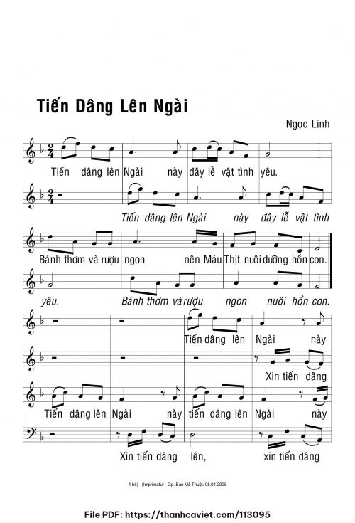 Tiến dâng lên Ngài - Ngọc Linh - trang 1