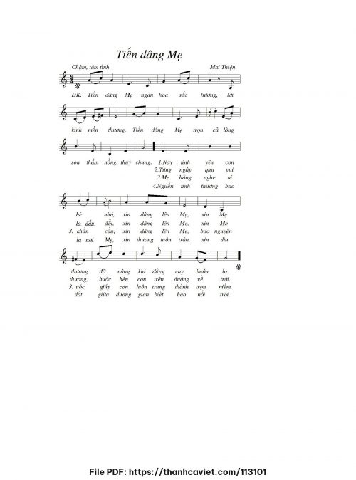 Tiến dâng Mẹ - Lm. Mai Thiện - trang 1