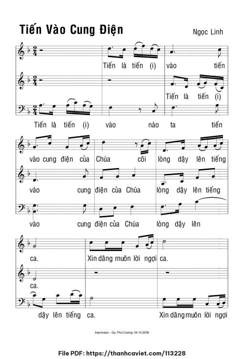 Tiến vào cung điện - Ngọc Linh - trang 1