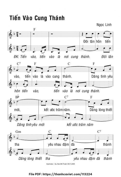 Tiến vào Cung Thánh - Ngọc Linh - trang 1