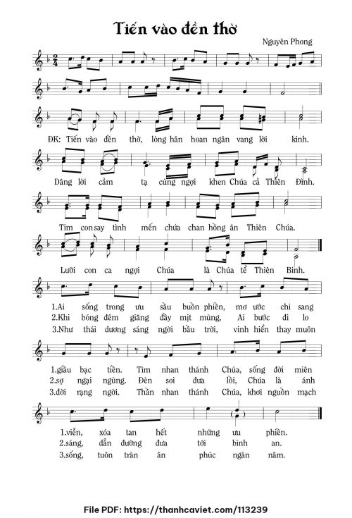 Tiến vào Đền Thờ - Nguyên Phong - trang 1