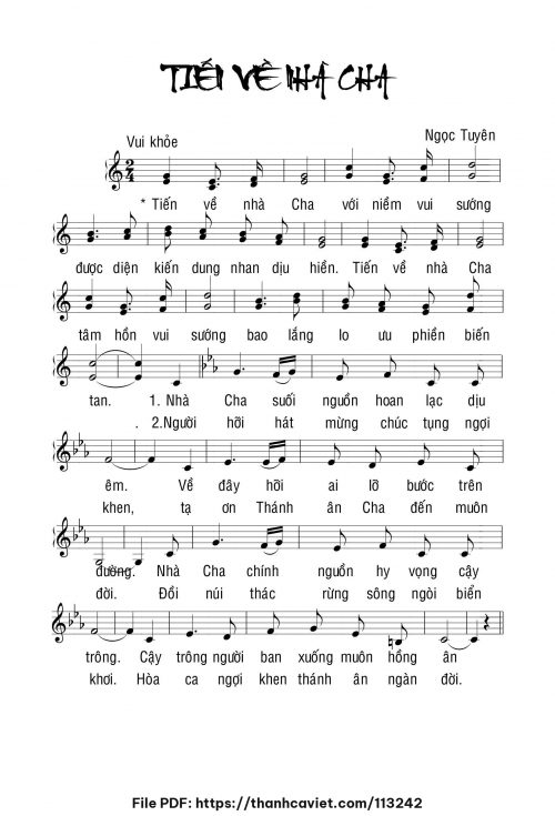 Tiến về nhà Cha - Ngọc Tuyên - trang 1