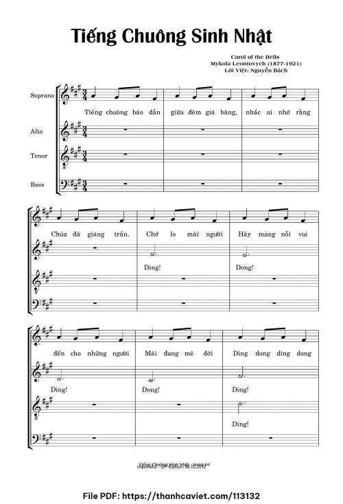 Tiếng Chuông Sinh Nhật - Nguyễn Bách - trang 1