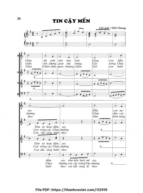 Tin Cậy Mến - Viết Chung - trang 1