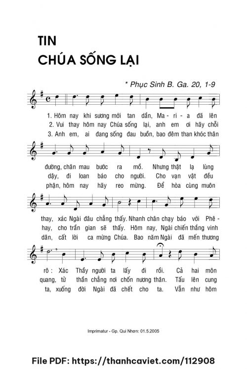 Tin Chúa sống lại - Lm. La Thập Tự - trang 1