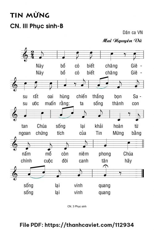 Tin mừng - Mai Nguyên Vũ - trang 1
