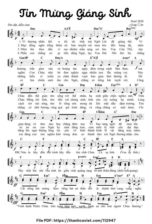 Tin Mừng Giáng Sinh - Lm. Giang Tâm - trang 1