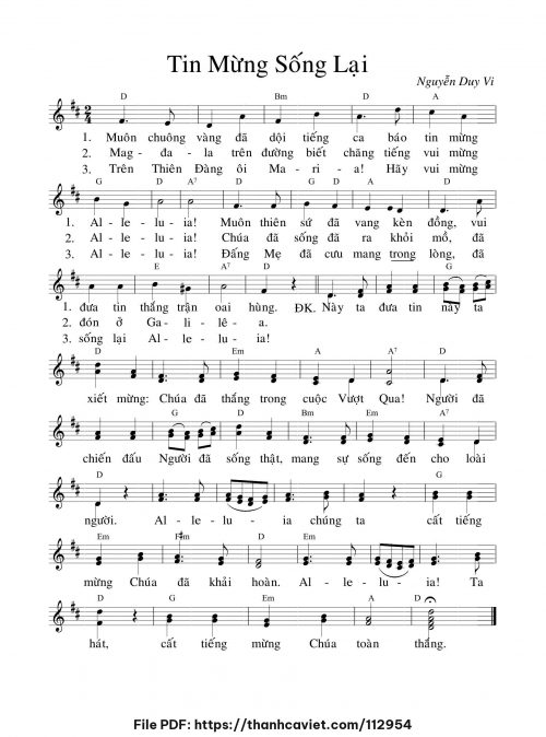 Tin Mừng sống lại - Lm. Nguyễn Duy Vi - trang 1
