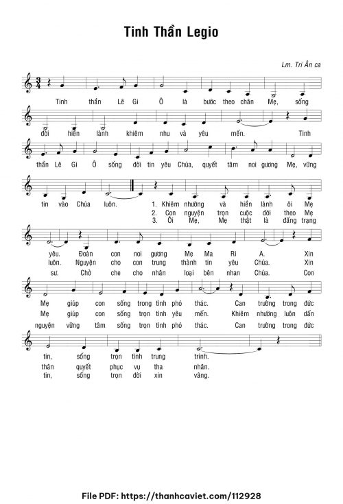 Tinh thần Legio - Lm. Tri Ân Ca - trang 1